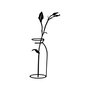 Wallity Flower In The Vase Escultura de pared de metal negra